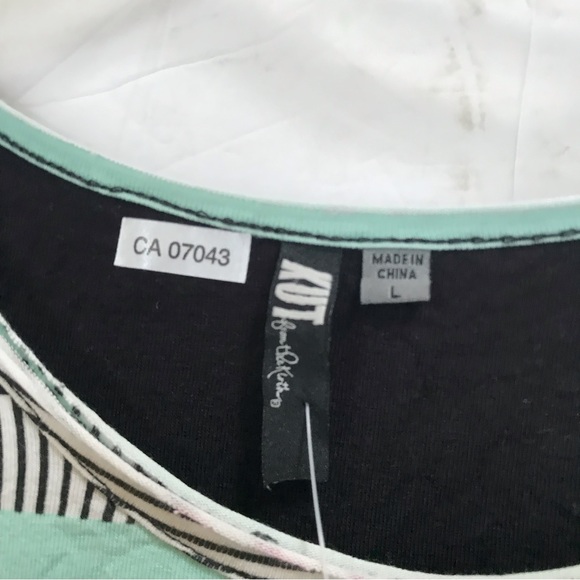 KUT from The Kloth NEW Jersey Ruched Stretch Striped Midi Dress Minimalist Lined - Picture 10 of 16